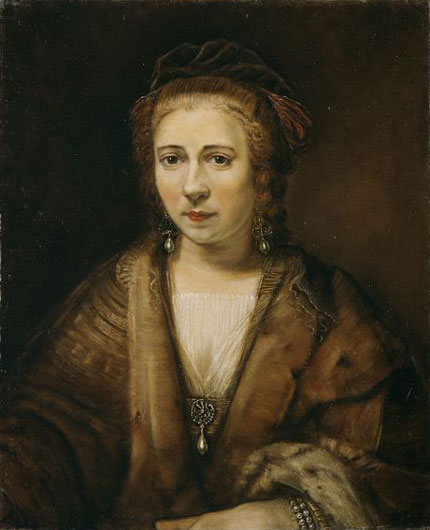 Portrait d'Hendrickje Stoffels au b�ret de velours - Rembrandt