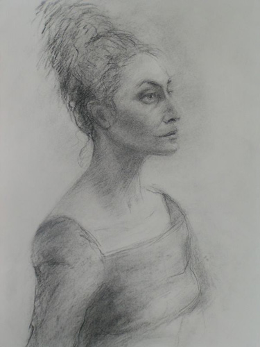 femme_vue_de_profil_portrait_au_fusain